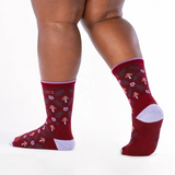 Wide Open Wildwood Cushioned Crew Sock (Women) - Burgundy Accessories - Socks - Lifestyle - The Heel Shoe Fitters