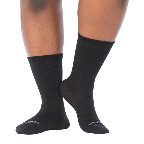 Wide Open Solid Basic Lightweight Crew Sock (Women) - Black Accessories - Socks - Lifestyle - The Heel Shoe Fitters
