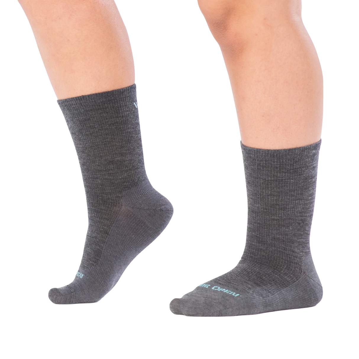 Wide Open Solid Basic Lightweight Crew Sock (Women) - Gray Accessories - Socks - Lifestyle - The Heel Shoe Fitters