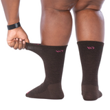 Wide Open Solid Basic Lightweight Crew Sock (Women) - Walnut Accessories - Socks - Lifestyle - The Heel Shoe Fitters