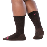 Wide Open Solid Basic Lightweight Crew Sock (Women) - Walnut Accessories - Socks - Lifestyle - The Heel Shoe Fitters