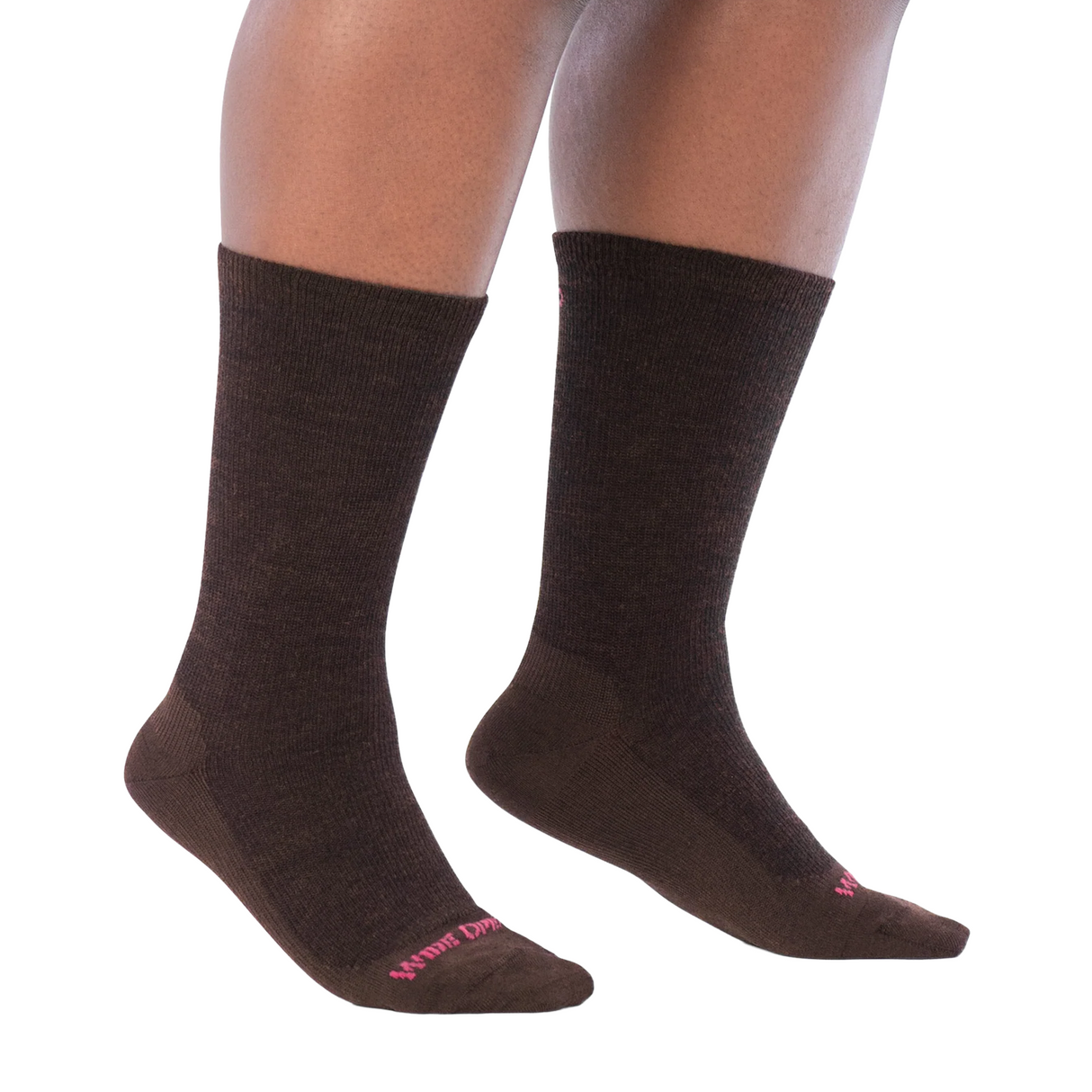 Wide Open Solid Basic Lightweight Crew Sock (Women) - Walnut Accessories - Socks - Lifestyle - The Heel Shoe Fitters