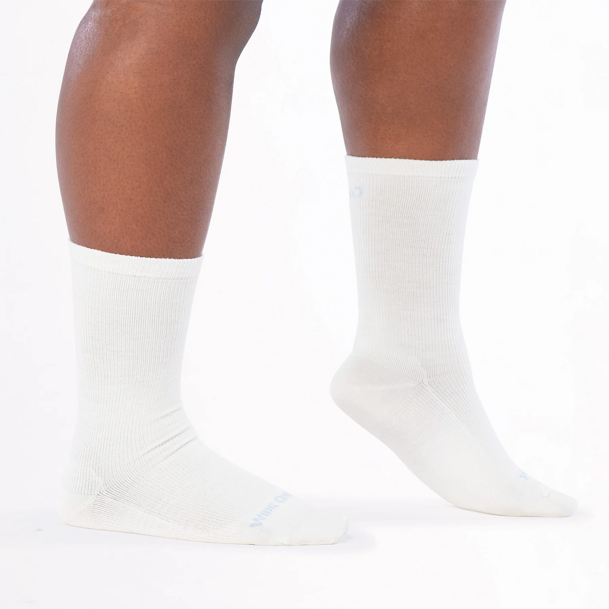 Wide Open Solid Basic Lightweight Crew Sock (Women) - White Accessories - Socks - Lifestyle - The Heel Shoe Fitters