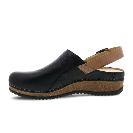 Dansko Merrin Clog (Women) - Black Waxy Milled Dress-Casual - Clogs & Mules - The Heel Shoe Fitters