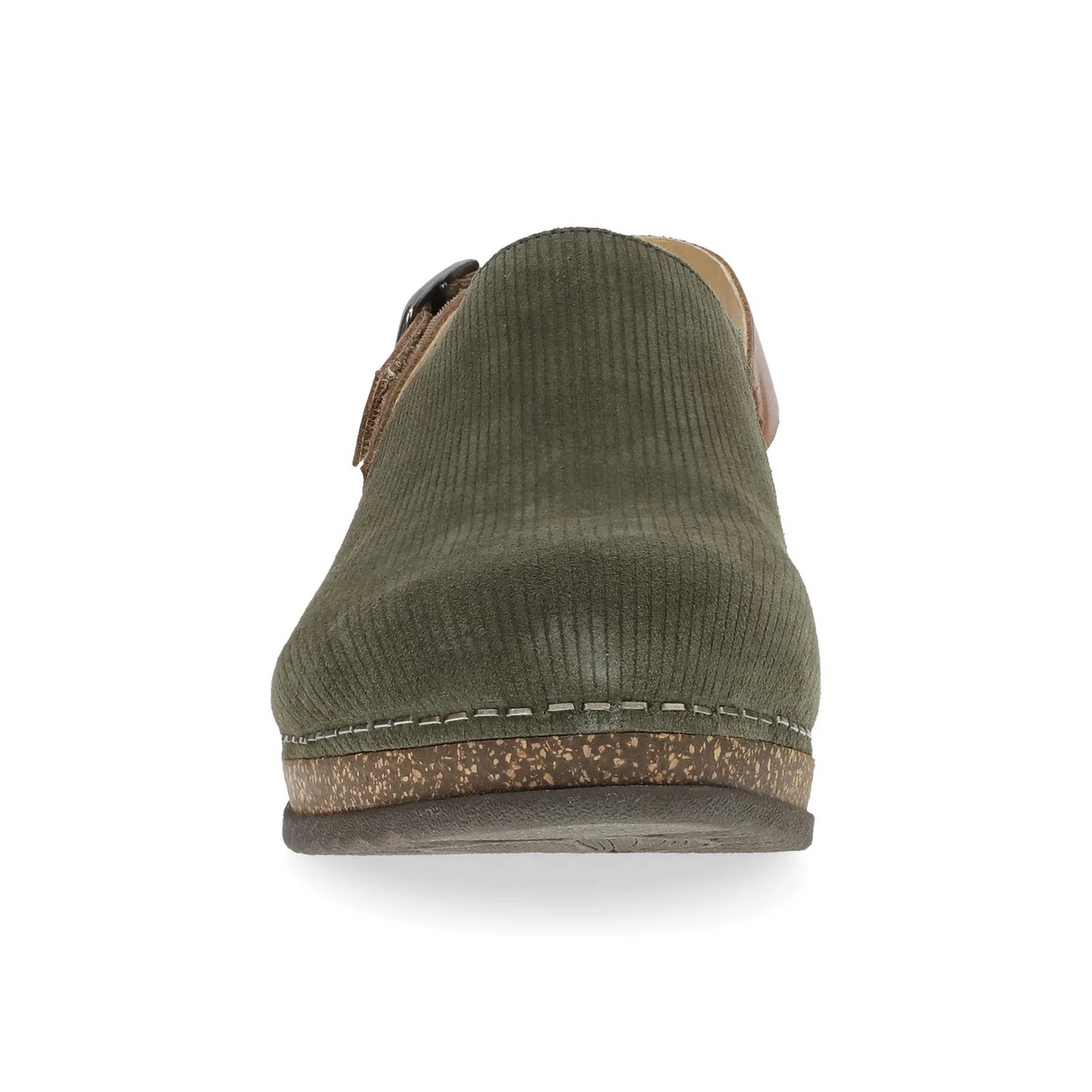 Dansko Merrin Clog (Women) - Olive Embossed Suede Dress-Casual - Clogs & Mules - The Heel Shoe Fitters