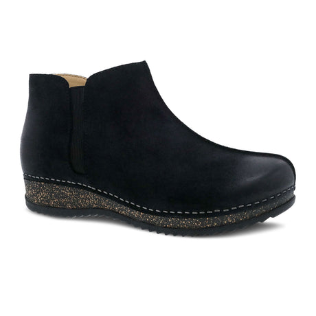 Dansko Makara Ankle Boot (Women) - Black Burnished Suede Boots - Fashion - Ankle Boot - The Heel Shoe Fitters