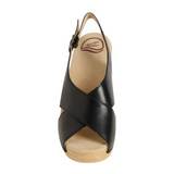 Dansko Sloane Wedge Sandal (Women) - Black Calf