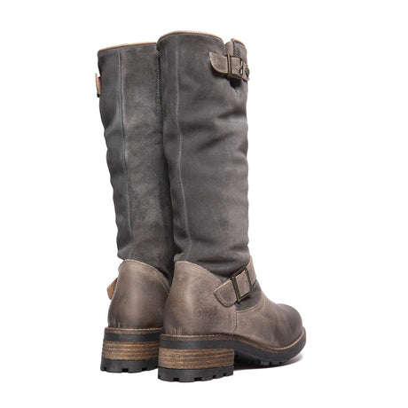 Oak & Hyde Bridge Cesar Tall Boot (Women) - Suede Grey Boots - Fashion - High - The Heel Shoe Fitters