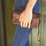 Bed Stu Cadence Clutch (Unisex) - Teak Rustic