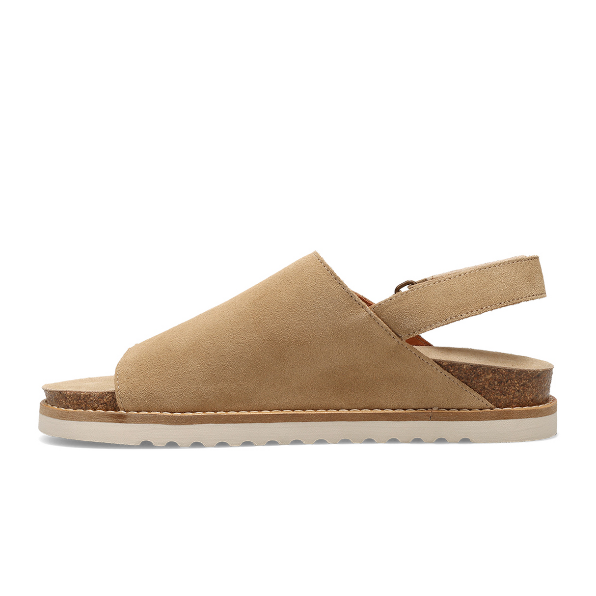 Taos Abstract Backstrap Sandal (Women) - Warm Sand Suede Sandal - Backstrap - The Heel Shoe Fitters