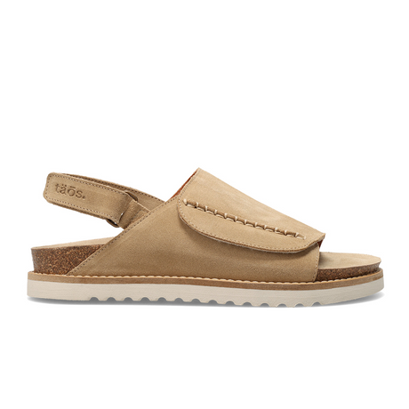 Taos Abstract Backstrap Sandal (Women) - Warm Sand Suede Sandal - Backstrap - The Heel Shoe Fitters
