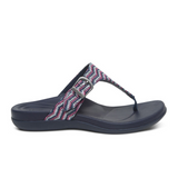 Aetrex Rita Sandal (Women) - Navy Sandals - Thong - The Heel Shoe Fitters