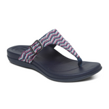 Aetrex Rita Sandal (Women) - Navy Sandals - Thong - The Heel Shoe Fitters