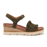 Dorking Agnes D9054 Wedge Sandal (Women) - Ante Kaki Sandals - Heel/Wedge - The Heel Shoe Fitters