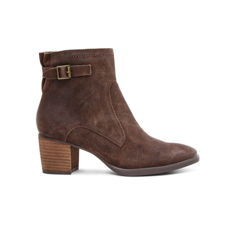 Aetrex Rubi Buckle Boot (Women) Dark Brown  - The Heel Shoe Fitters
