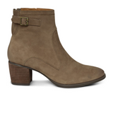 Aetrex Rubi Heeled Ankle Boot (Women) - Taupe Boots - Fashion - Ankle Boot - The Heel Shoe Fitters