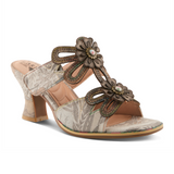 L'Artiste Alania-Garden Wedge Sandal (Women) - Grey Multi Sandal - Heel/Wedge - The Heel Shoe Fitters