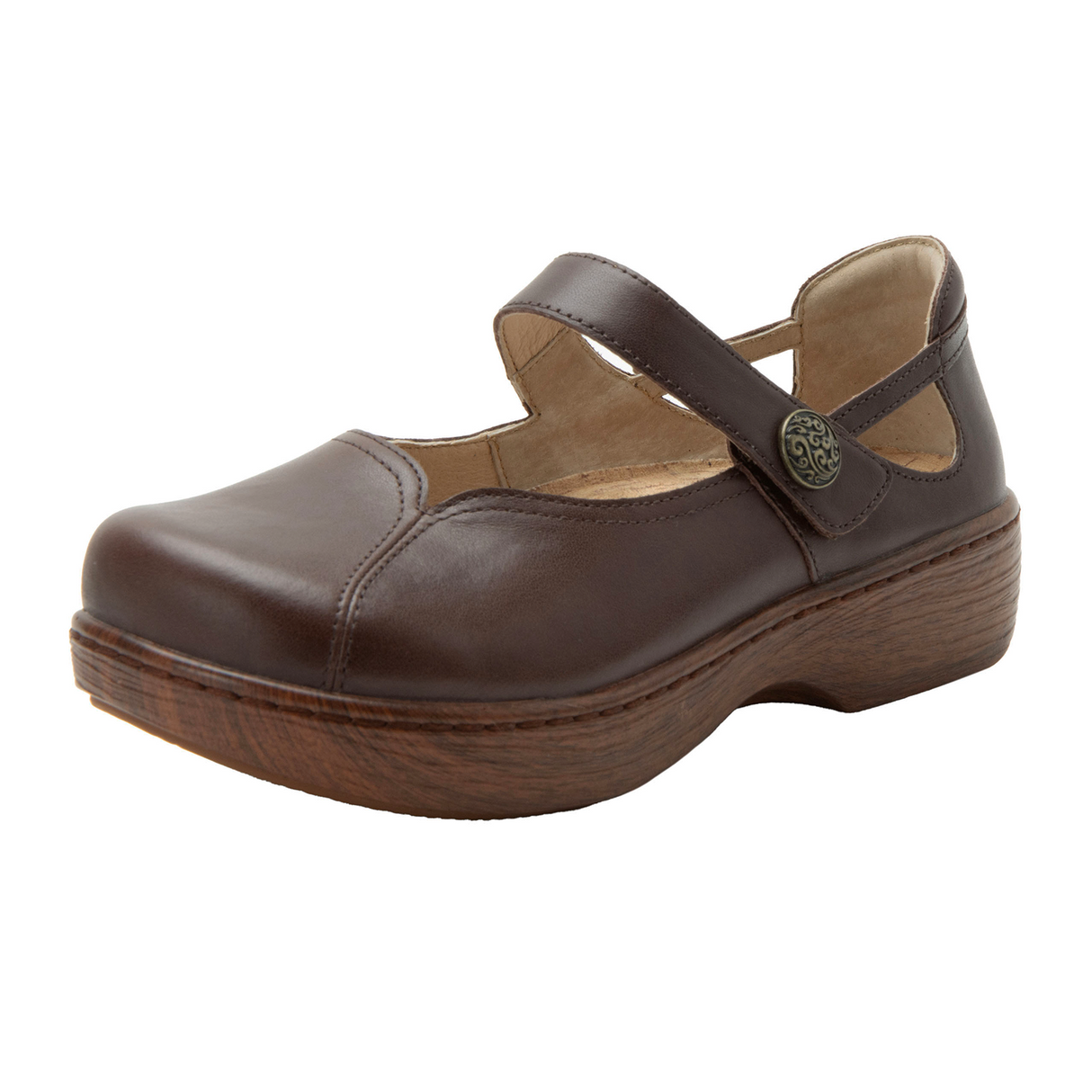 Alegria Onika Mary Jane (Women) - Coffee Bean Dress Casual - Slip On - The Heel Shoe Fitters