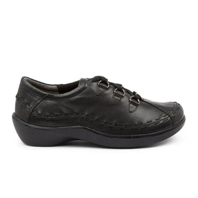 Ziera Allsorts Lace Up (Women) - Black Leather Dress-Casual - Lace Ups - The Heel Shoe Fitters