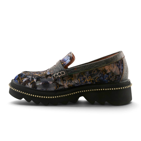 L'Artiste Altona-Vivi Loafer (Women) - Navy Multi Dress-Casual - Loafer - The Heel Shoe Fitters