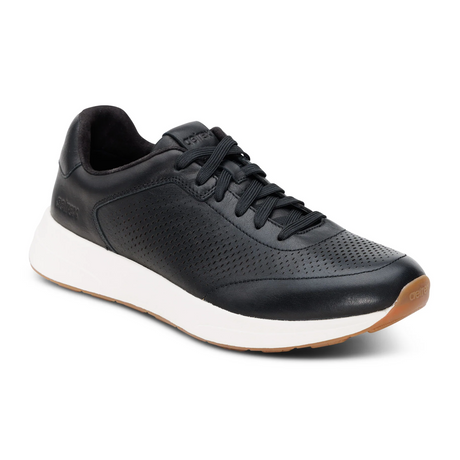 Aetrex Drew Sneaker (Men) - Black Athletic - Casual - Lace Up - The Heel Shoe Fitters