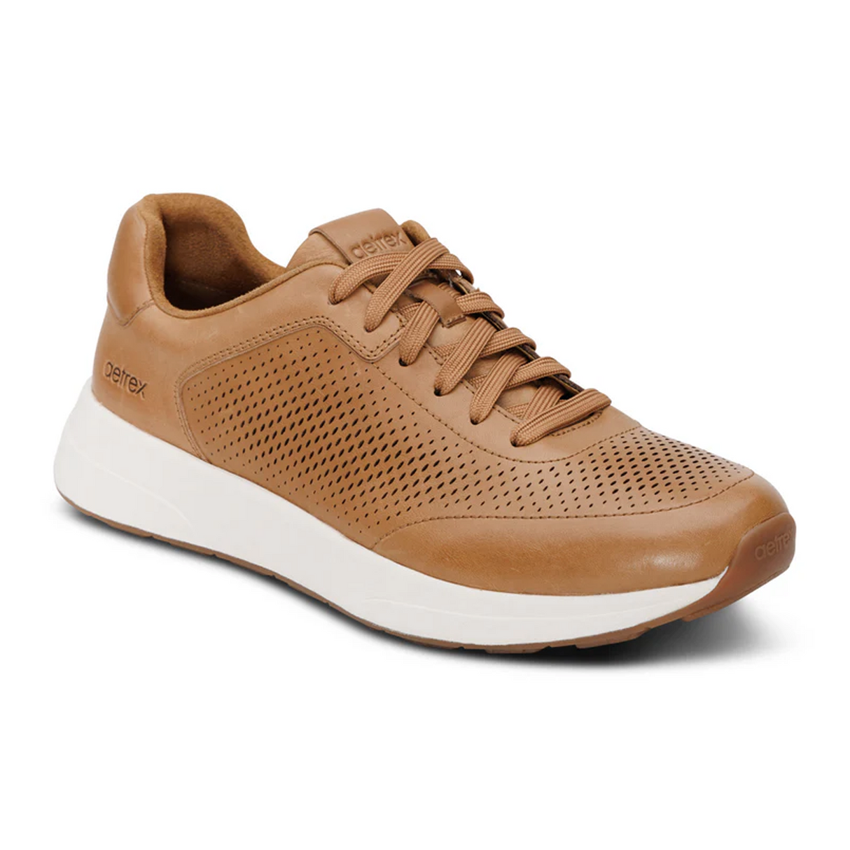 Aetrex Drew Sneaker (Men) - Tan Athletic - Casual - Lace Up - The Heel Shoe Fitters