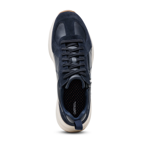 Aetrex Miles Sneaker (Men) - Navy Athletic - Casual - Lace Up - The Heel Shoe Fitters