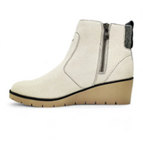 Revere Amarillo Bootie (Women) - Oyster Lizard Boots - Casual - Mid - The Heel Shoe Fitters