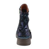 L'Artiste Avrilrose Ankle Boot (Women) - Navy Multi Boots - Casual - Ankle - The Heel Shoe Fitters