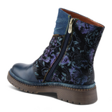 L'Artiste Avrilrose Ankle Boot (Women) - Navy Multi Boots - Casual - Ankle - The Heel Shoe Fitters