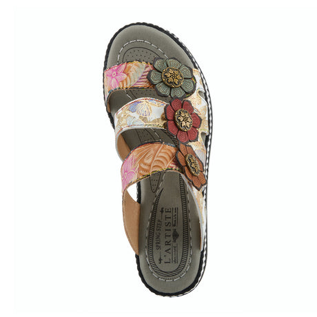 L'Artiste Naomi Monarch Platform Sandal (Women) - Tan Multi Sandals - Slide - The Heel Shoe Fitters