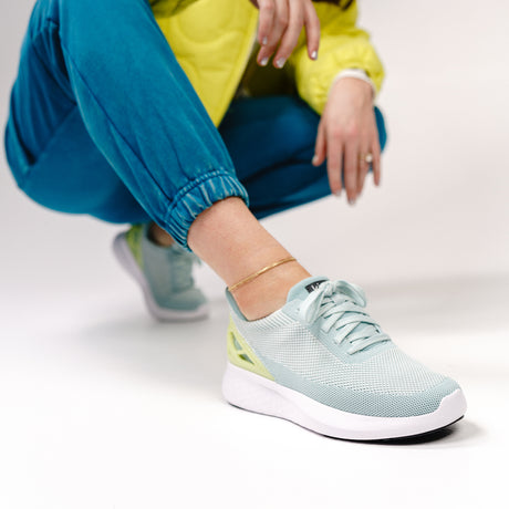 Kizik Athens Sneaker (Unisex) - Surf Spray/Shadow Lime Athletic - Casual - Lace Up - The Heel Shoe Fitters