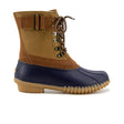 JBU Windsor Waterproof Boot (Women) - Navy/Tan Boots - Winter - Mid Boot - The Heel Shoe Fitters