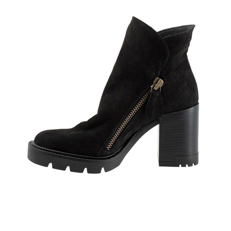 Bueno Elliott Heeled Mid Boot (Women) - Black Nubuck Boots - Fashion - Ankle Boot - The Heel Shoe Fitters