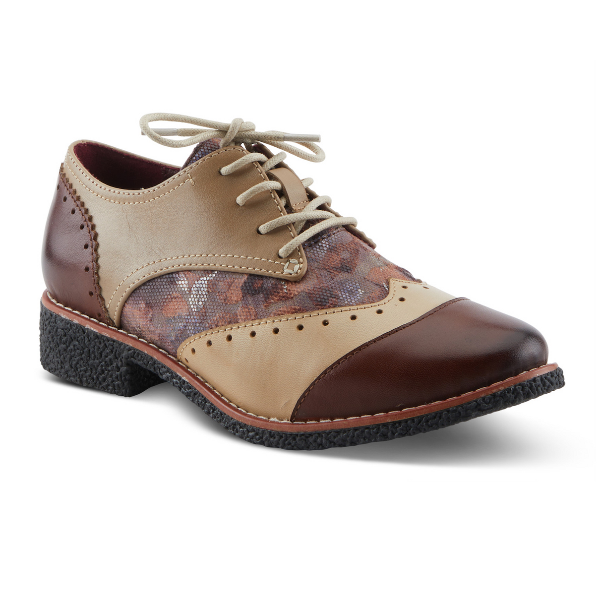 L'Artiste Bargiasti-Flo Oxford (Women) - Brown Multi Dress-Casual - Oxford - The Heel Shoe Fitters