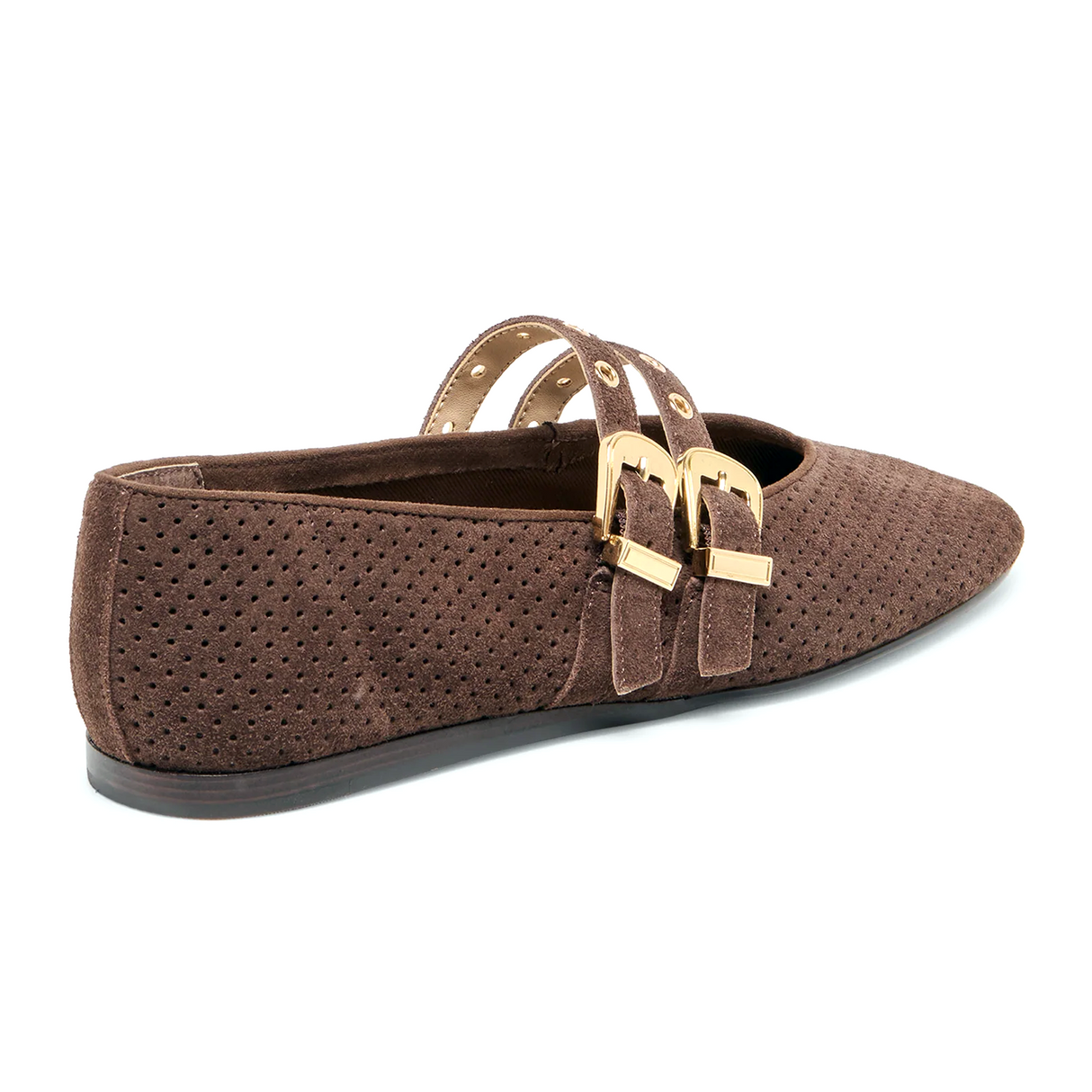 Dolce Vita Baylee Grommet Flat (Women) - Dark Brown Dress-Casual - Flat - The Heel Shoe Fitters