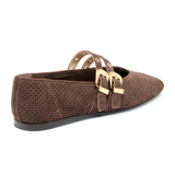 Dolce Vita Baylee Grommet Flat (Women) - Dark Brown Dress-Casual - Flat - The Heel Shoe Fitters