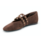 Dolce Vita Baylee Grommet Flat (Women) - Dark Brown Dress-Casual - Flat - The Heel Shoe Fitters