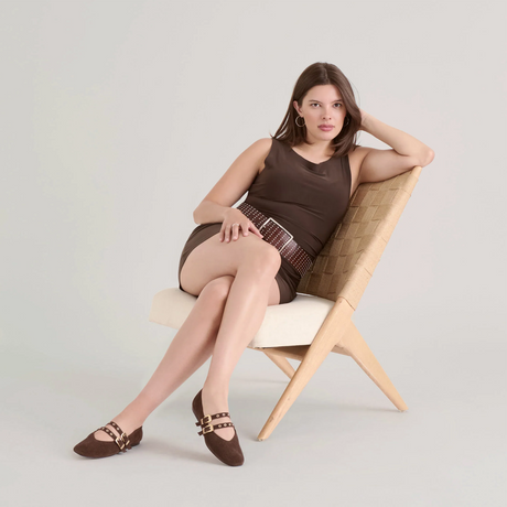 Dolce Vita Baylee Grommet Flat (Women) - Dark Brown Dress-Casual - Flat - The Heel Shoe Fitters