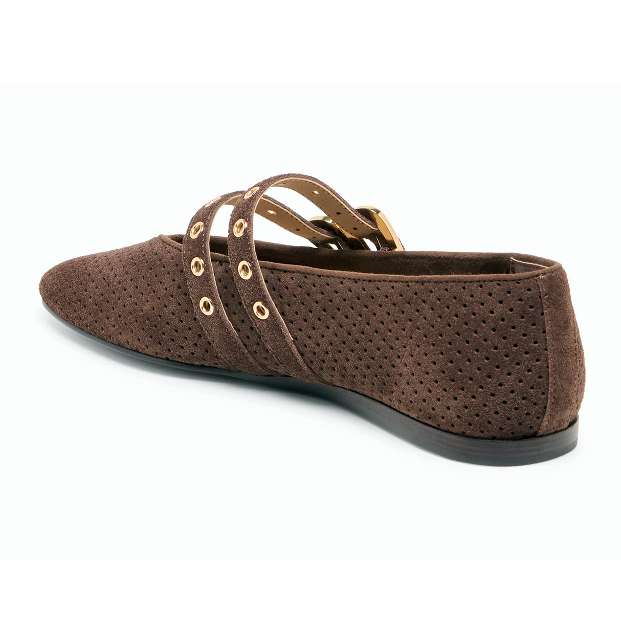 Dolce Vita Baylee Grommet Flat (Women) - Dark Brown Dress-Casual - Flat - The Heel Shoe Fitters
