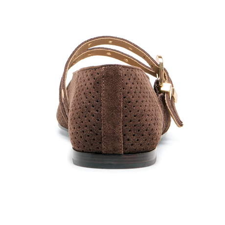 Dolce Vita Baylee Grommet Flat (Women) - Dark Brown Dress-Casual - Flat - The Heel Shoe Fitters