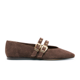 Dolce Vita Baylee Grommet Flat (Women) - Dark Brown Dress-Casual - Flat - The Heel Shoe Fitters
