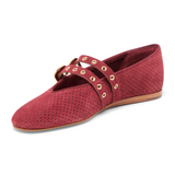 Dolce Vita Baylee Grommet Flat (Women) - Oxblood Dress-Casual - Flat - The Heel Shoe Fitters