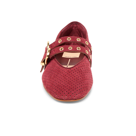 Dolce Vita Baylee Grommet Flat (Women) - Oxblood Dress-Casual - Flat - The Heel Shoe Fitters