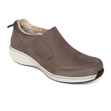 Aetrex Tyra Slip On (Women) - Warm Grey Dress-Casual - Slip Ons - The Heel Shoe Fitters