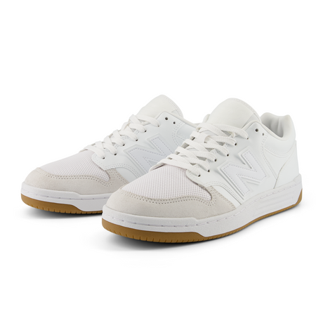 New Balance BB480 Sneaker (Unisex) - White With Reflection Athletic - Casual - Lace Up - The Heel Shoe Fitters