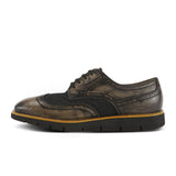 L'Artiste Beaufort Oxford (Men) - Black Leather Combo Dress-Casual - Oxfords - The Heel Shoe Fitters