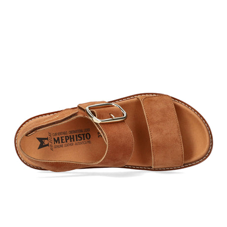 Mephisto Belona Backstrap Sandal (Women) - Hazelnut Velcalf Sandals - Backstrap - The Heel Shoe Fitters