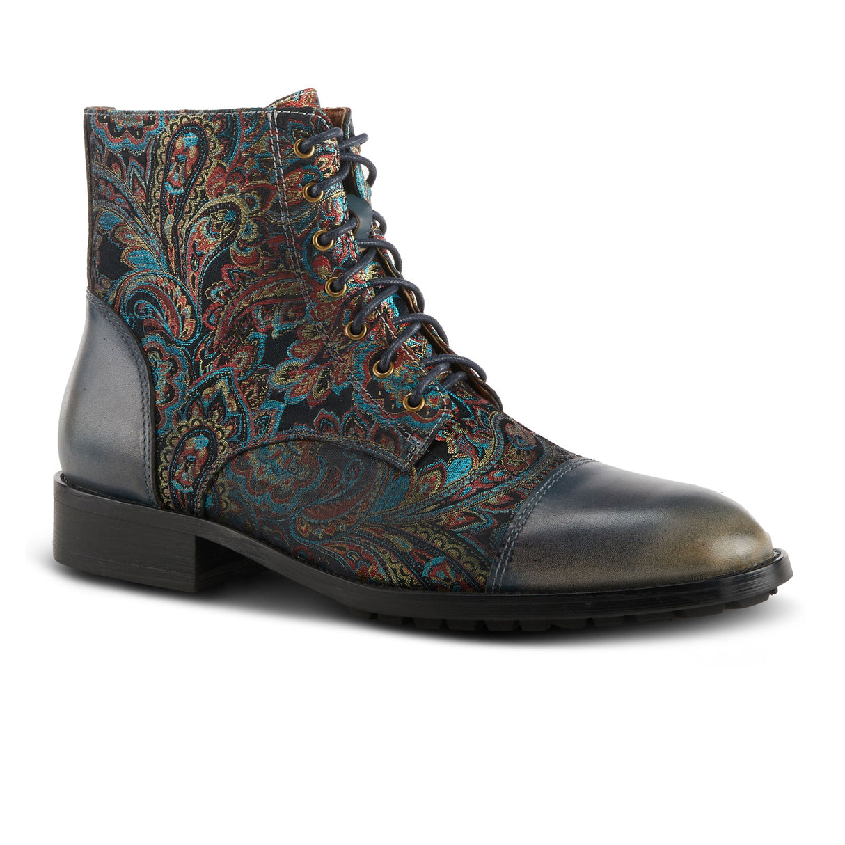 L'Artiste Berger Ankle Boot (Men) - Blue Multi Boots - Fashion - Ankle Boot - The Heel Shoe Fitters