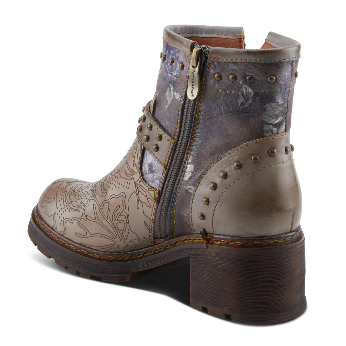 L'Artiste Branchout Ankle Boot (Women) - Grey Multi Boots - Casual - Mid - The Heel Shoe Fitters